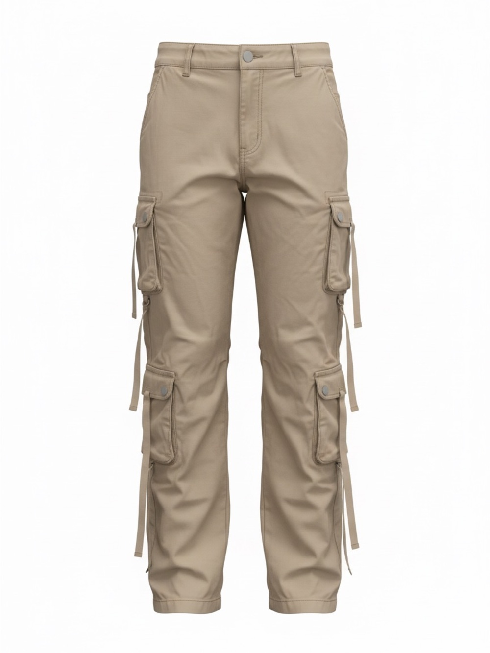 Forever 21 Women's Tan Cargo Straight Leg Pants